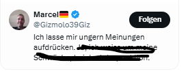 DerStilleMan's tweet photo. @Gizmolo39Giz ah ja, aber anderen die eigene Meinung aufzwingen wollen. Sie können ihre Meinung haben, meine ist es nicht. https://t.co/ZfRSNtsLCE