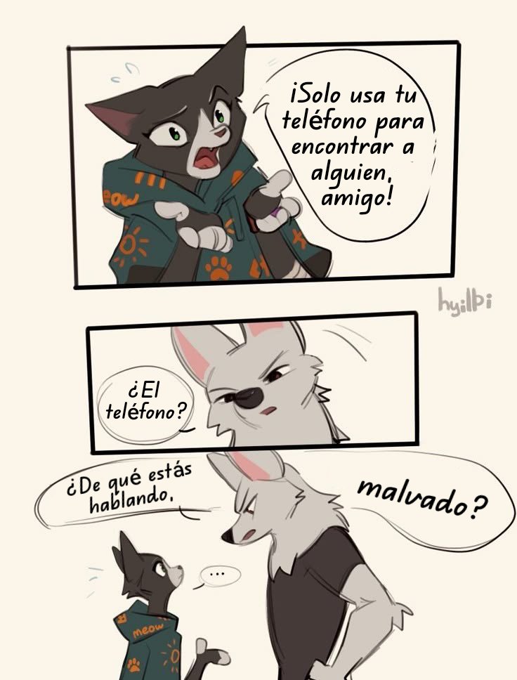 BramdonEspinoza's tweet photo. Párese un viejo.
Artista : hyilbi
Traducción hecha por mi.
#Furry #español #art #furryart #Bolt https://t.co/ndGjk2mpx9