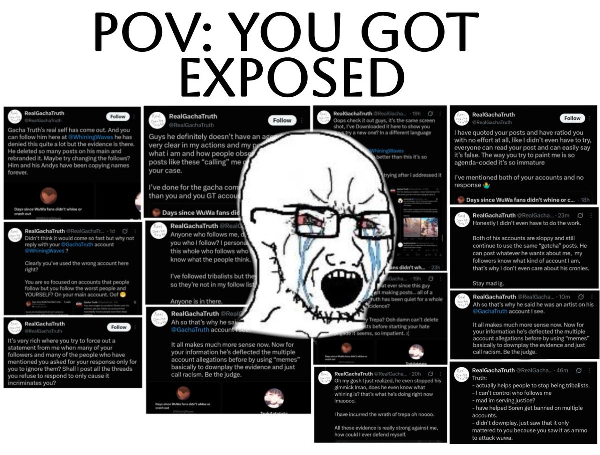 WhiningWaves's tweet photo. This guy just admit that he dismissed a 20yo dating a 16yo because he saw criticism of it as “ammo” against WuWa?

You spammed me with 13 posts in 24 hours, only to end up reinforcing the exact criticism: you wont cover an issue because you think it'll make WuWa look bad.

Days 0 https://t.co/gYO7bbJoyR