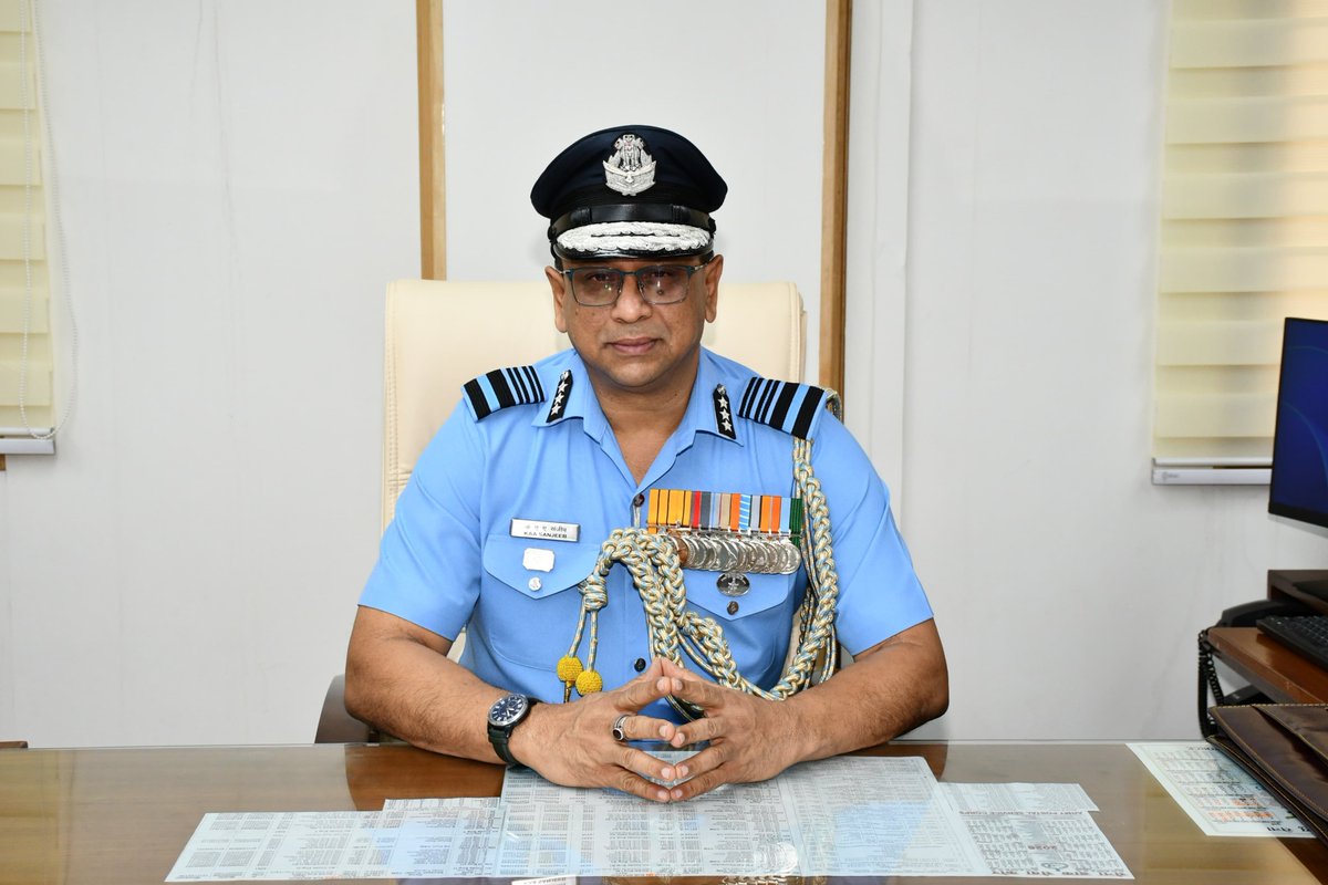 IAF_MCC's tweet photo. Air Marshal KAA Sanjeeb assumed the appointment of Air Officer-in-Charge Maintenance of the Indian Air Force wef 01 Sep 2026. Commissioned in the Aeronautical Engineer (Mechanical) branch in Sep 1988, he has held various important field and staff appointments. Prior to this, he was Director General (Aircraft) at Air Headquarters.

He succeeds Air Marshal Sanjiv Ghuratia who superannuated on 31 Aug 2026 after rendering 39 years of distinguished service.

#IndianAirForce
#Leadership 

@DefenceMinIndia @SpokespersonMoD @HQ_IDS_India
@adgpi
@indiannavy 
@CareerinIAF