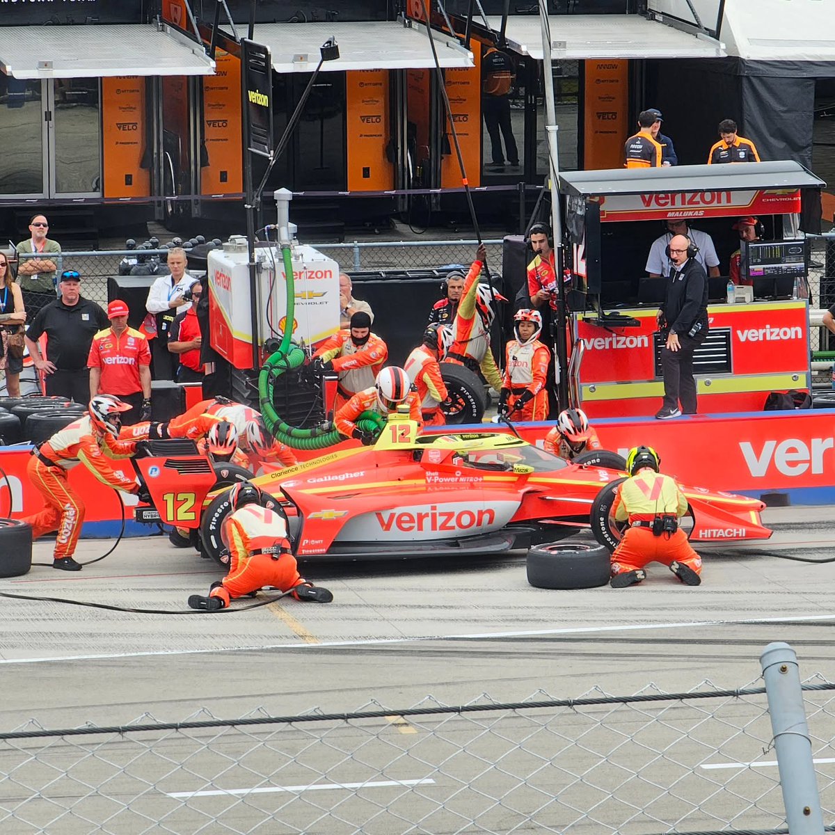 TandyGravevsvu's tweet photo. LLAMA LIVE FROM THE MILWAUKEE MILE! The TrackSide Llamas have an up-close view of the first pit stops. The speed, crews, sound, and strategy prove INDYCAR is even better in person. The llamas are spoiled. https://t.co/QfAvopTTK8
