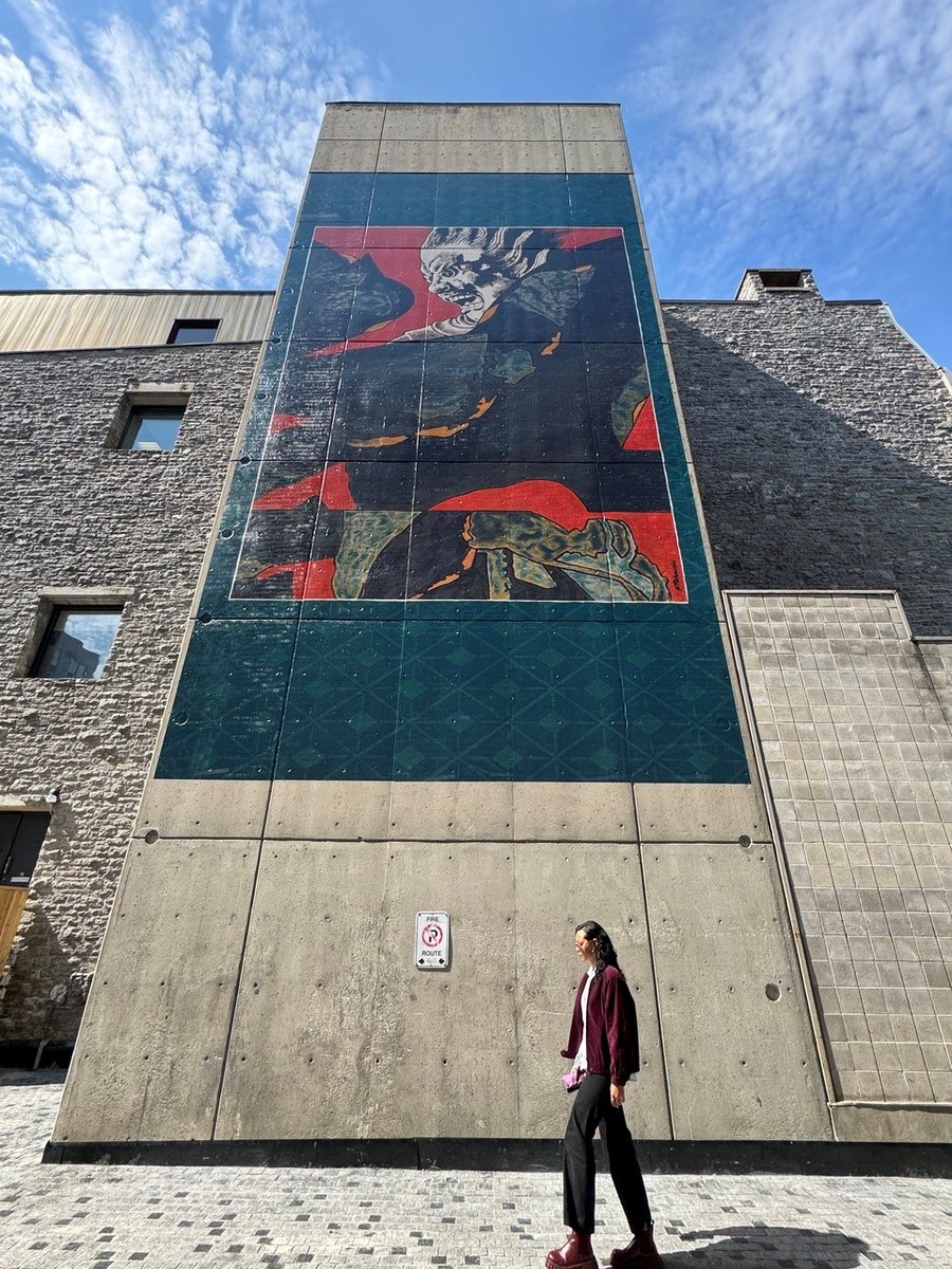 JapaninCanada's tweet photo. Ottawa-based Japanese Canadian artist Norman Takeuchi, a recipient of the 2026 Spring Conferment of Decorations by Japan, has had his painting "York Street Guardian" installed at 18B York Street as part of the @OttawaArtG's Arts Corridor initiative in the ByWard Market! Congrats! https://t.co/MJSRZjsZCV
