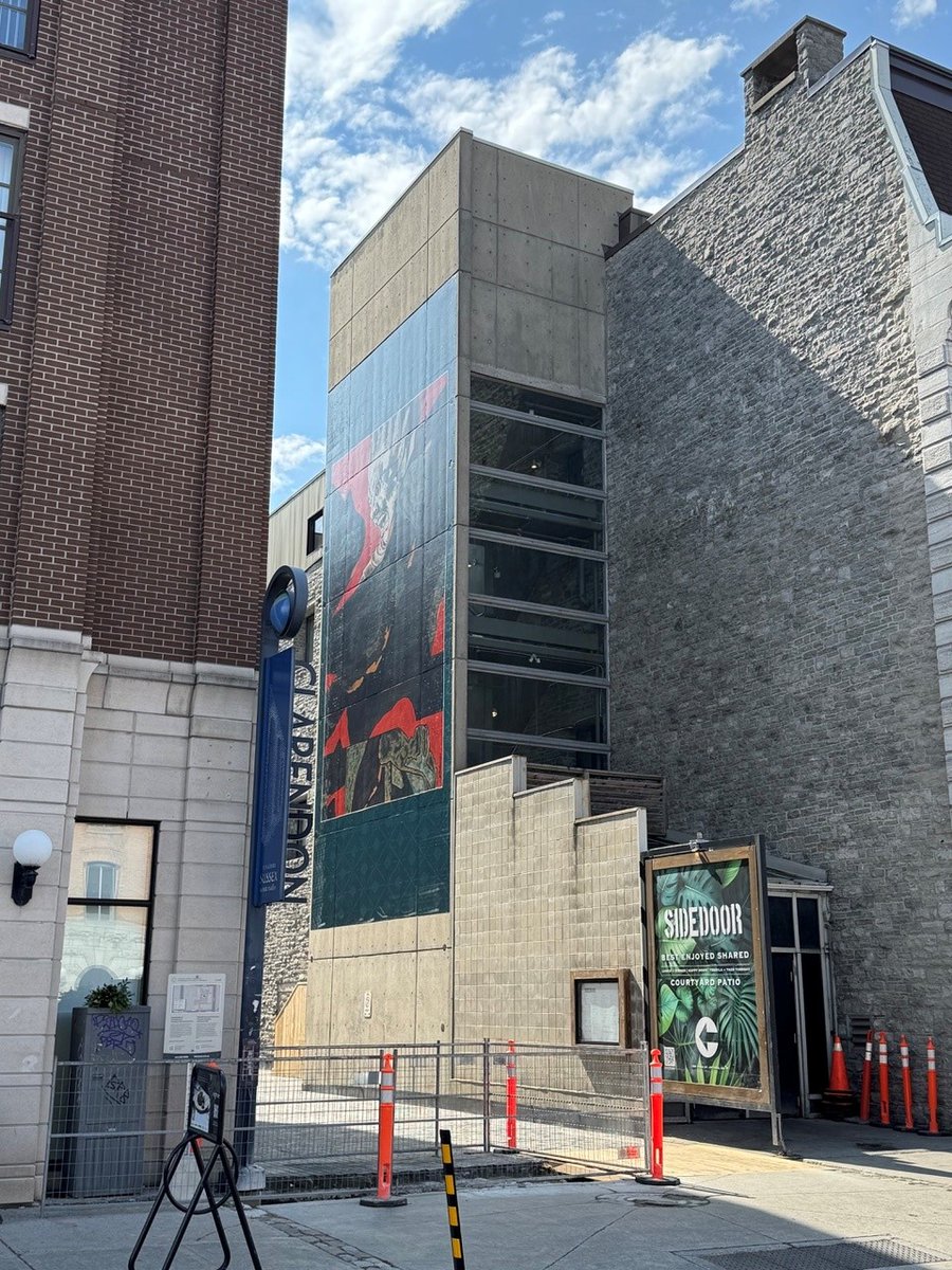 JapaninCanada's tweet photo. Ottawa-based Japanese Canadian artist Norman Takeuchi, a recipient of the 2026 Spring Conferment of Decorations by Japan, has had his painting "York Street Guardian" installed at 18B York Street as part of the @OttawaArtG's Arts Corridor initiative in the ByWard Market! Congrats! https://t.co/MJSRZjsZCV
