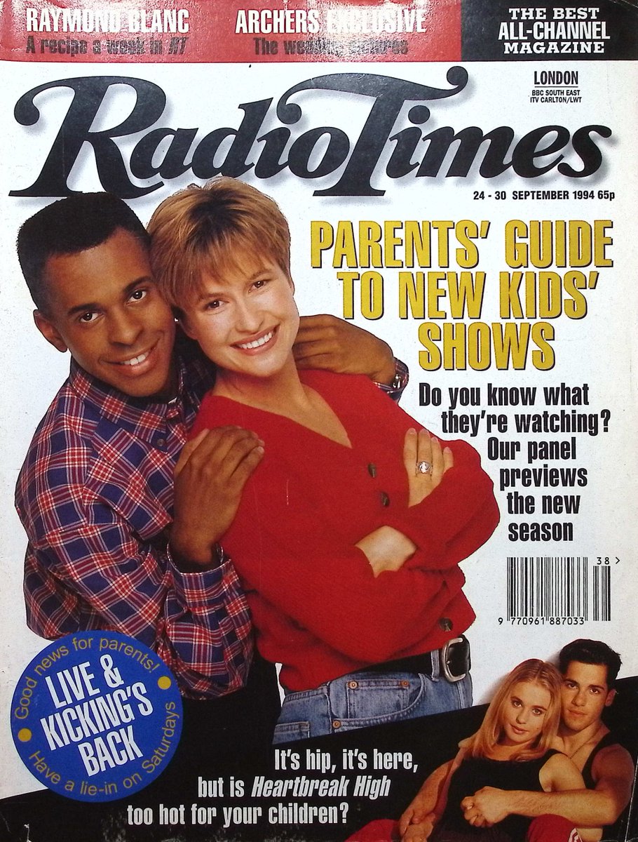 TvDidYouSee's tweet photo. #OnThisDay 24 September 1994 📺TV Listings
#AndiPeters and #EmmaForbes are joined by #JohnBarrowman to host LIVE AND KICKING.
#IanMcShane and #LennyHenry star in Al Hunter-Ashton's comedy drama WHITE GOODS.
#AnnekaRice is hampered by fire and fog in CHALLENGE ANNEKA. https://t.co/6O6ENIVQbx
