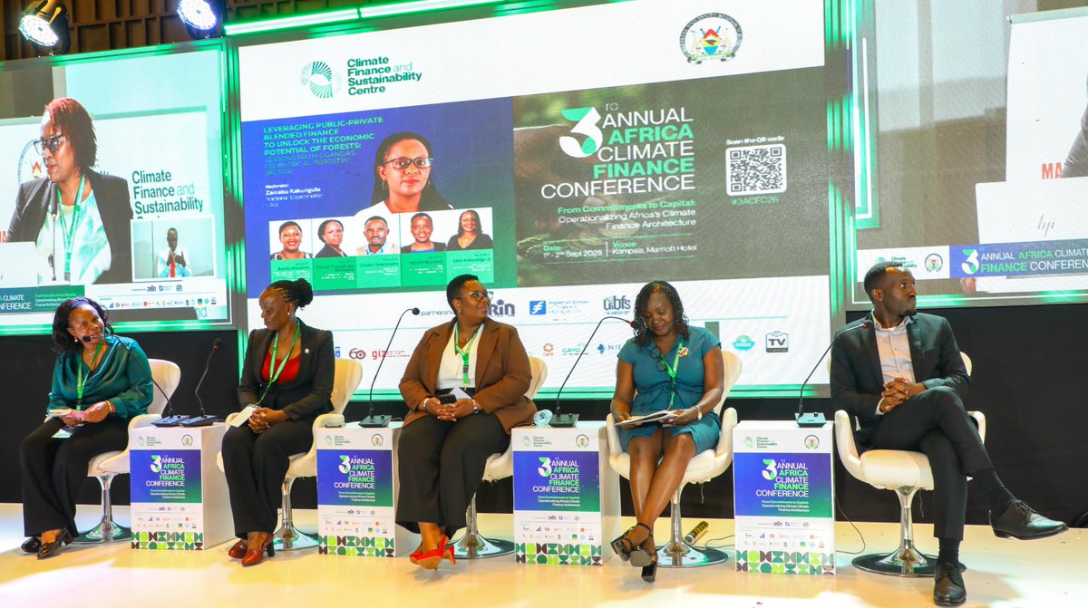 FAOUganda's tweet photo. On the sidelines of the 3rd Annual Africa Climate Finance conference, @FAO convened a panel discussion on leveraging blended finance to unlock 🇺🇬's forestry potential, part of the initiative to bridge the gap between financial sector & forestry value chain enterprises
#3ACFC26 https://t.co/OZcQCIPJi1