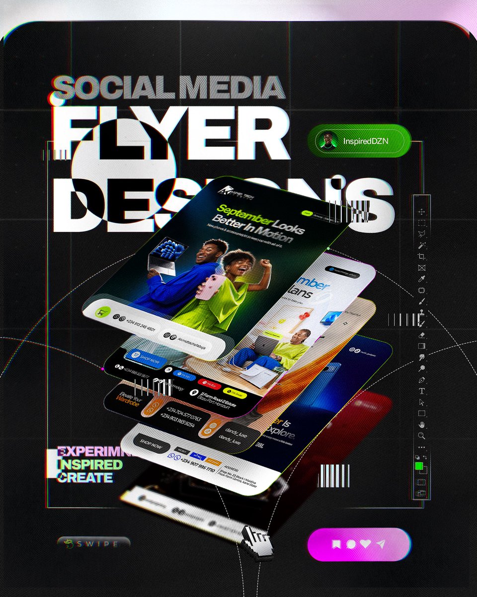 inspiredDZN's tweet photo. A little look at some of the work I’ve been creating recently, from a fresh September visual to a full gadget focused design direction for SWOT Gadgets. https://t.co/fU4sbn0JZN