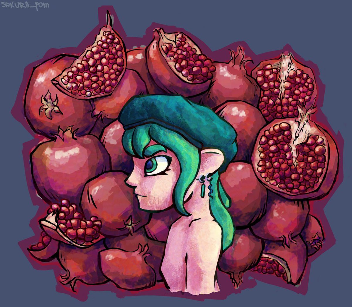 sterling_veil's tweet photo. no no no pomegranates  #splatoon #pomegranates #art #didgitalart #fruits #illustration https://t.co/1t59ZsfuYq
