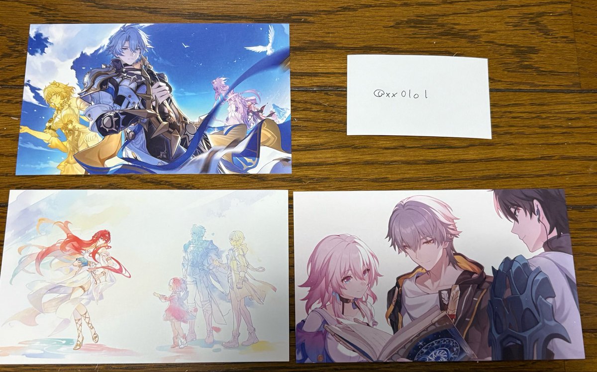 xx0lol's tweet photo. 交換 譲渡 買取
崩壊スターレイル スタレ 君との思い出 ポスカ ポストカード 

求1枚40円or2枚目

渡 画像もの全て3枚目各2 4枚目各1

1部キャラ抱き合わせ まとめて引き取ってくれる方優先
PayPayorメルペイにてお譲り可能
リプに条件記載 https://t.co/PBHxktW0cz