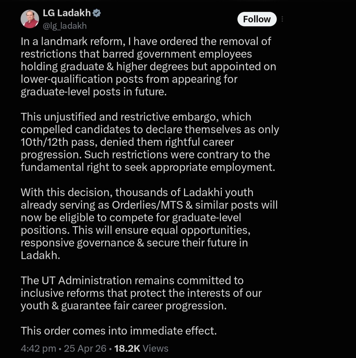 JkssbExam's tweet photo. Why are higher educated candidates punished for acquiring degrees? If UT Ladakh administration could remove the maximum qualification cap for MTS, why can't J&K Administration do the same?
@OfficeOfLGJandK @OmarAbdullah
#RemoveMaxQualificationCap #JKSSB #EmploymentJustice https://t.co/DGwmnC3Y2W