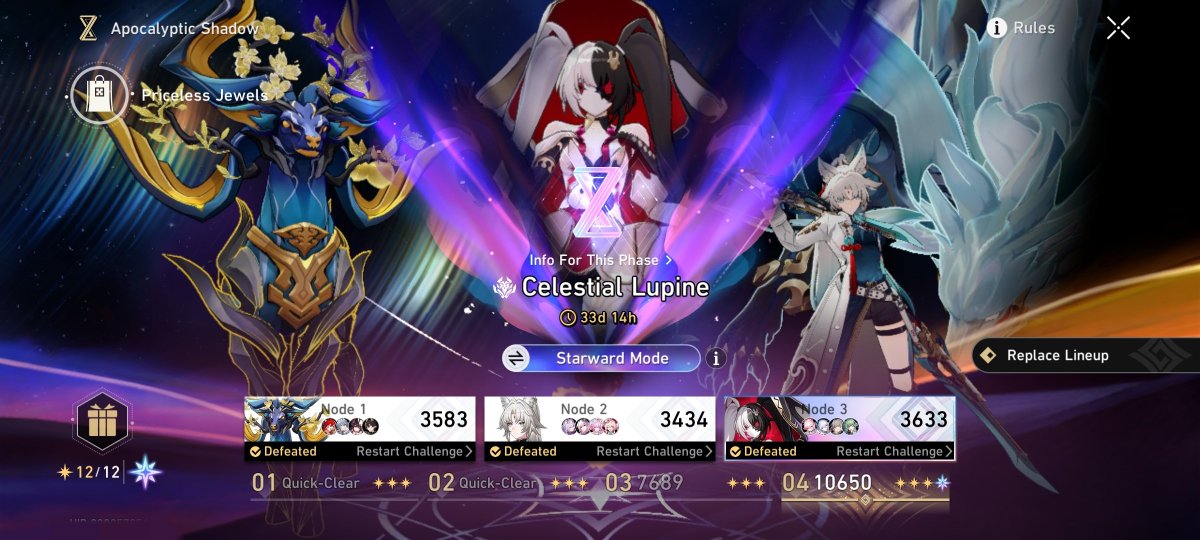 wardlocker's tweet photo. Barely cleared..... ಥ⁠‿⁠ಥ

#hsr #HonkaiStarRail https://t.co/Wqw47yNSBg