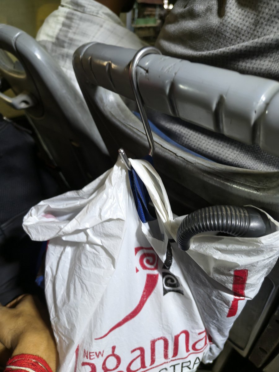 yogeshconnects's tweet photo. @hvgoenka 

Sir this is Hook Jogad in a bus seat to hanger belonging in kolkata
We are by birth jugadu in nature. Hope u like it https://t.co/t7ANsYgEf1