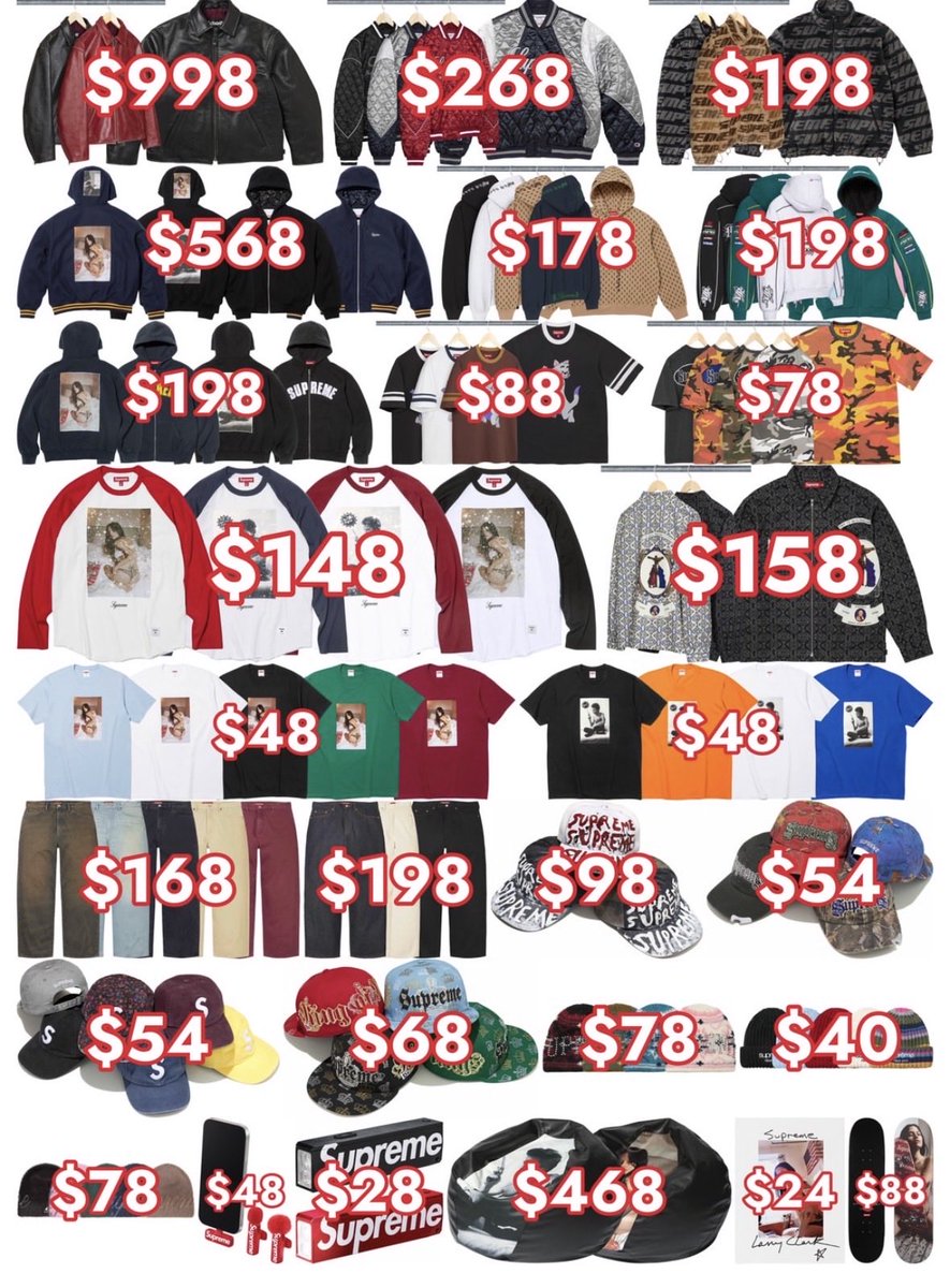 Ovrnundr's tweet photo. Supreme Week 3 Droplist &amp; Prices 📌 

• September 3rd https://t.co/TgycbU4smP