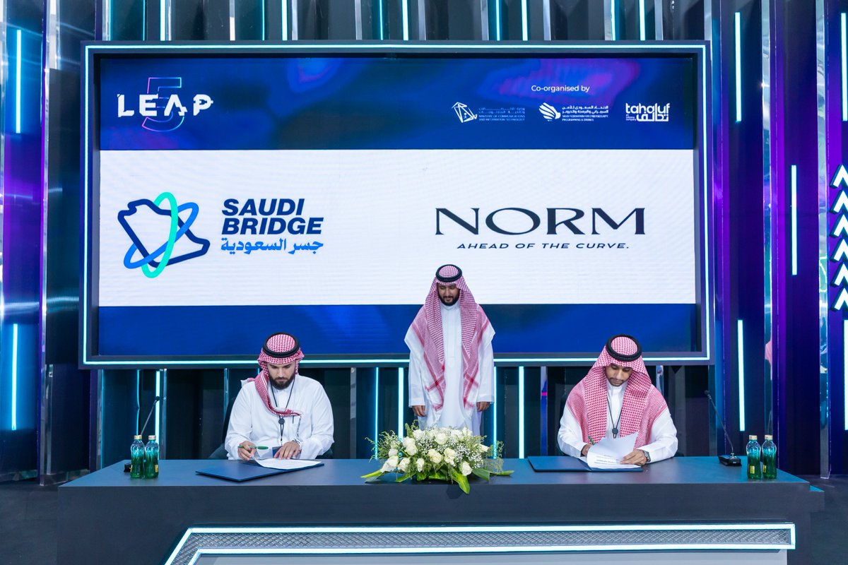 normpartners's tweet photo. Norm Partners ×  @SaudiBridgeSA .

A new strategic partnership connecting Saudi Arabia and Europe, signed at #LEAP2026 in Riyadh. https://t.co/qSHXsfuYnm