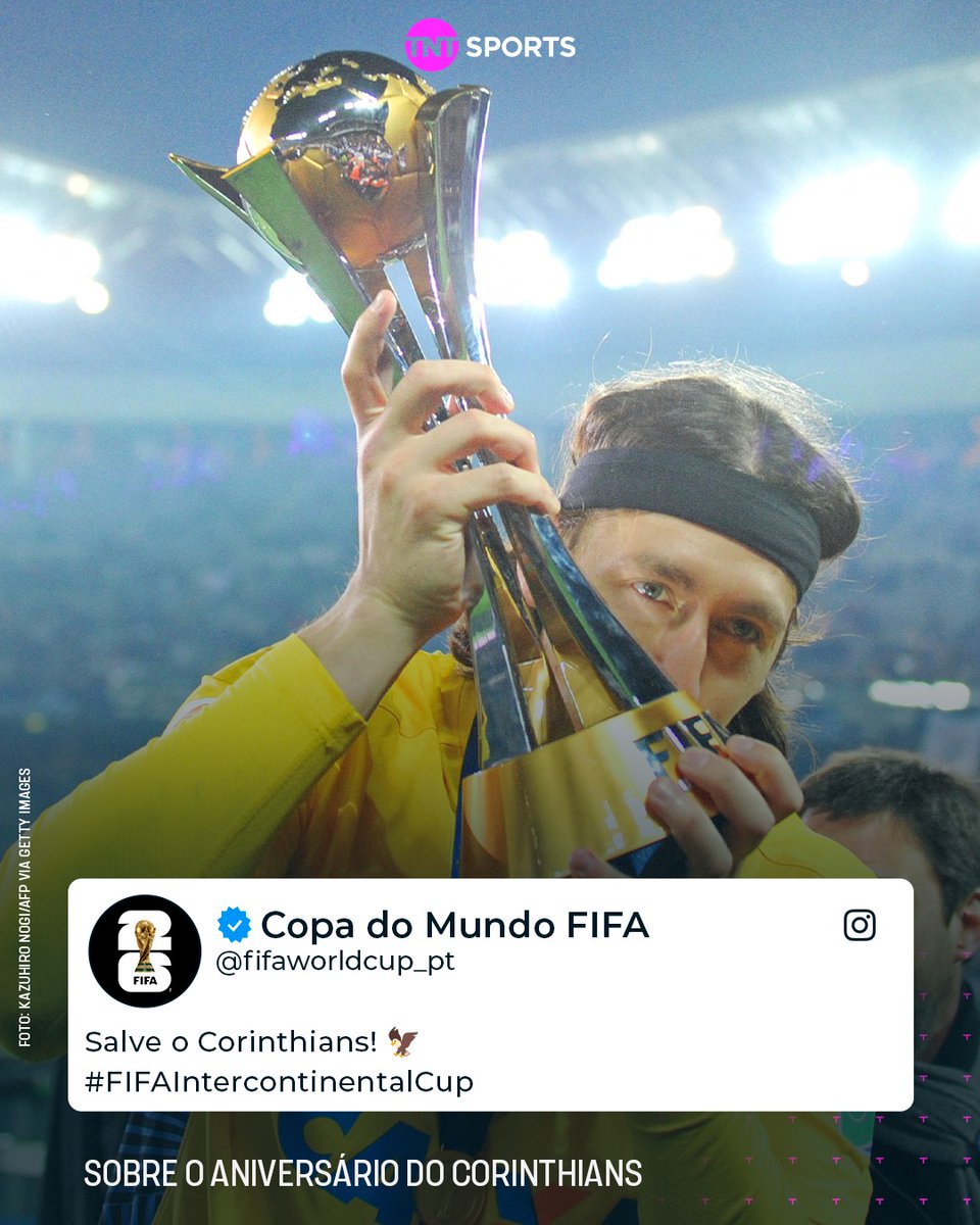 TNTSportsBR's tweet photo. Vai, Corinthians! 🦅🖤 Pra celebrar o aniversário do Timão, o perfil oficial da Fifa fez uma publicação relembrando o título de 2012! #FBR https://t.co/JIXsUcvvGh