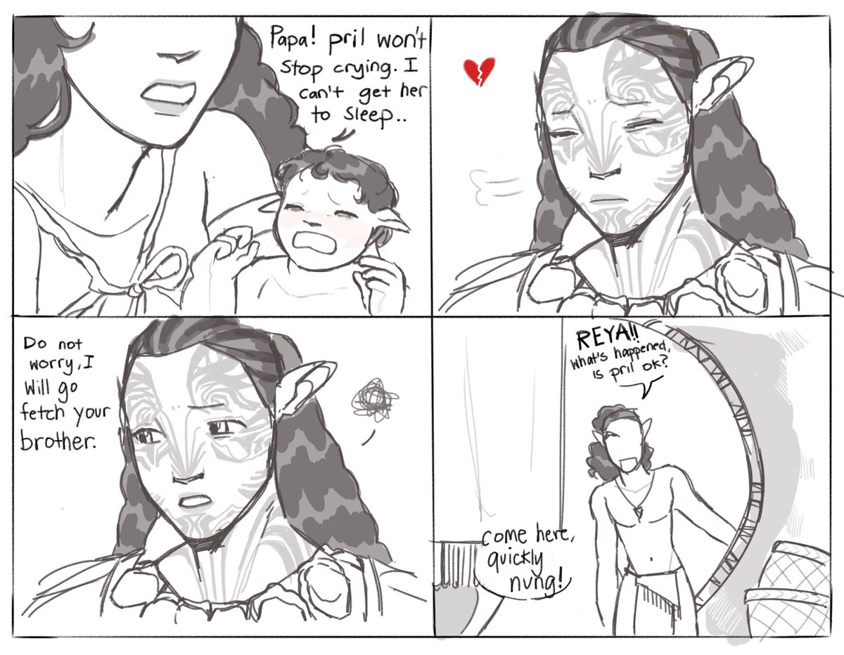 Wenclairee's tweet photo. Comic that came 2 me in a dream cuz #aonung really looks like his mama huh to the point where a certain bebe confuses them for each other
 plz I hope this makes sense💔 (concept sketch on da last thingy) https://t.co/cVAjzR3CBW