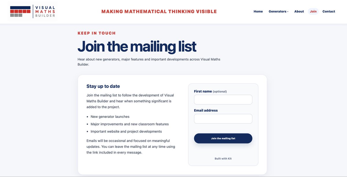 VisMathsBuilder's tweet photo. Want to keep up with the latest developments from Visual Maths Builder?

Join the mailing list.

https://t.co/sI4r6SVJO7 https://t.co/56LrkjVZWF