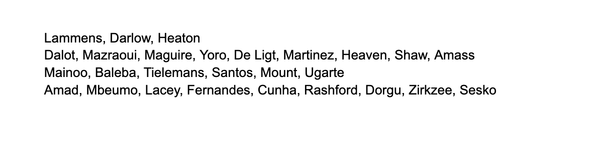 samuelluckhurst's tweet photo. Unless something sudden surfaces, #mufc will have a 27-man core first team squad https://t.co/zr4oy2KhyG