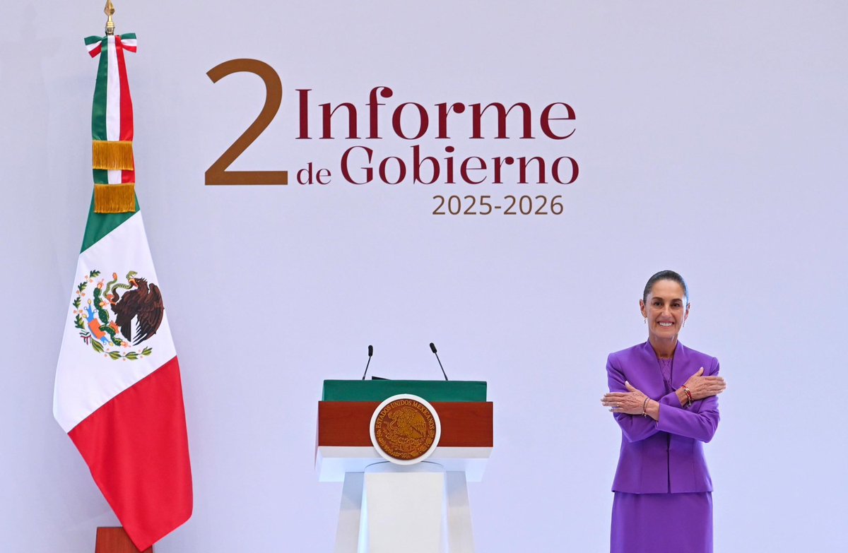MonseArcosV's tweet photo. Mi reconocimiento y felicitación a nuestra Pdta @Claudiashein por la presentación de su Segundo Informe de Gobierno, un ejercicio de rendición de cuentas que refleja el compromiso y los resultados en favor del bienestar de las familias mexicanas ¡Enhorabuena!
#ClaudiaDaResultados https://t.co/GQd7sPljol