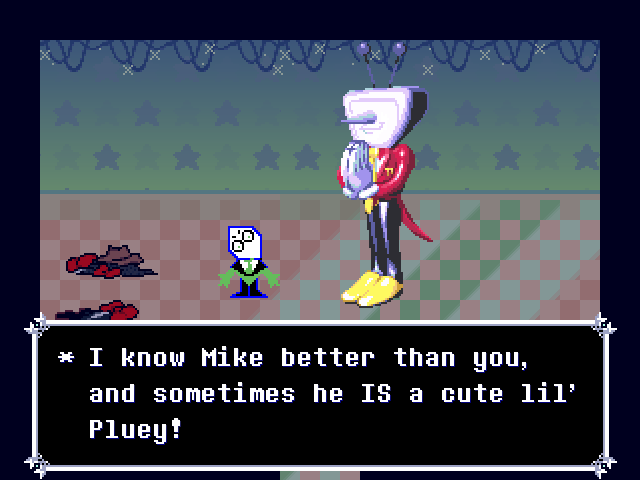 UT_Characters2's tweet photo. Today's #deltarune characters of the day are Mike, Mike, Mike AND Mike! https://t.co/DHlENc7I7q