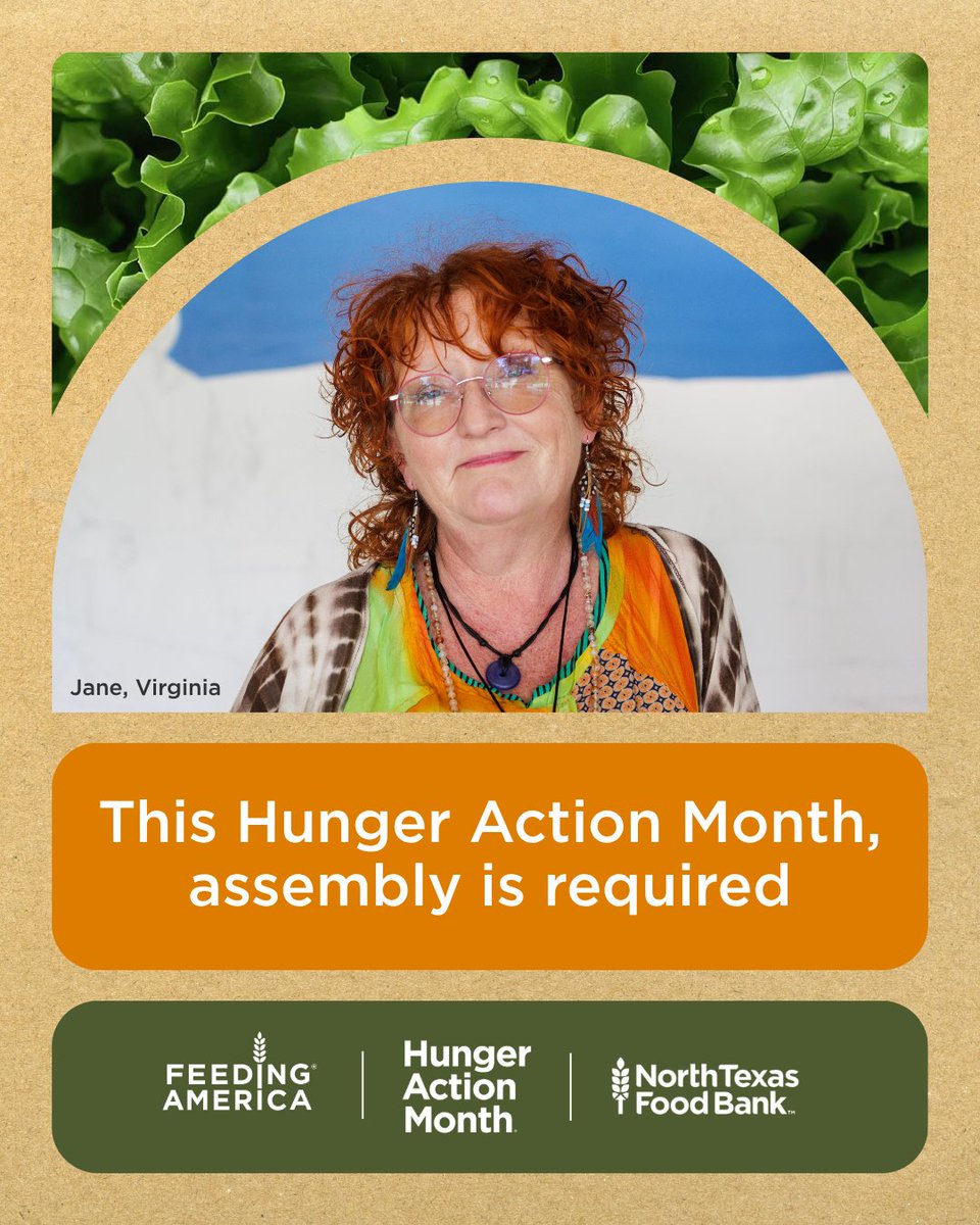 ntfb's tweet photo. Ending hunger takes all of us.​ This Hunger Action Month, assembly is required. Whether you give, volunteer, or advocate, your action helps strengthen communities and build a future where everyone has access to the food they need to thrive.​
Take action at https://t.co/QXDOfFFVkV https://t.co/DlFit1lch5