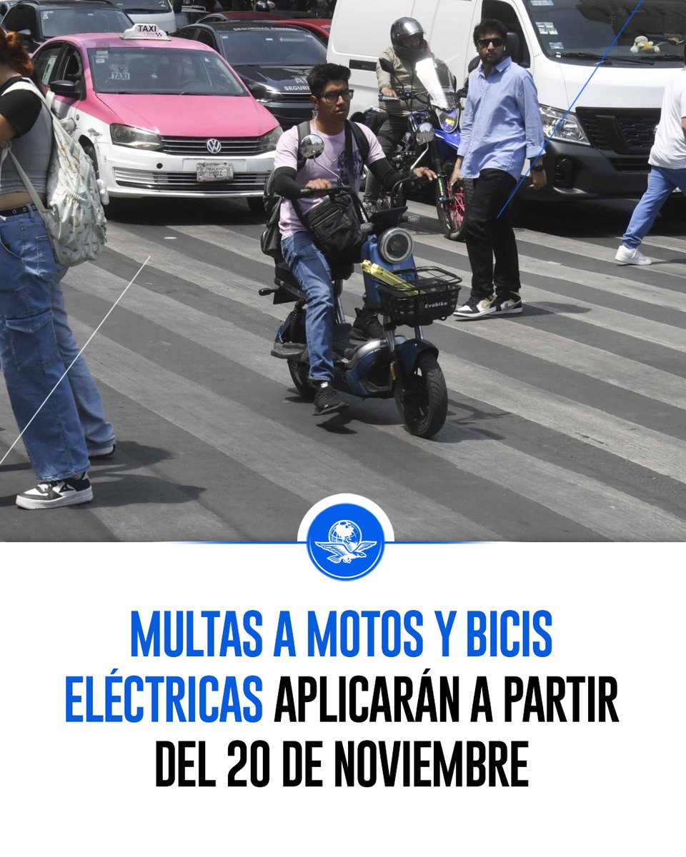 El_Universal_Mx's tweet photo. 🛵⚡ ¿Usas bici o moto eléctrica en CDMX? 🛵⚡

Semovi confirma que a partir del 20 de noviembre comenzarán las multas y sanciones para vehículos eléctricos personales

📌 Lo más importante que debes saber es que las placas con 50% de descuento costarán $355 y que quienes compraron su vehículo antes del 1 de julio tienen hasta el 20 de noviembre para registrarlo en el portal de Semovi

https://t.co/VwQXCXLWnJ