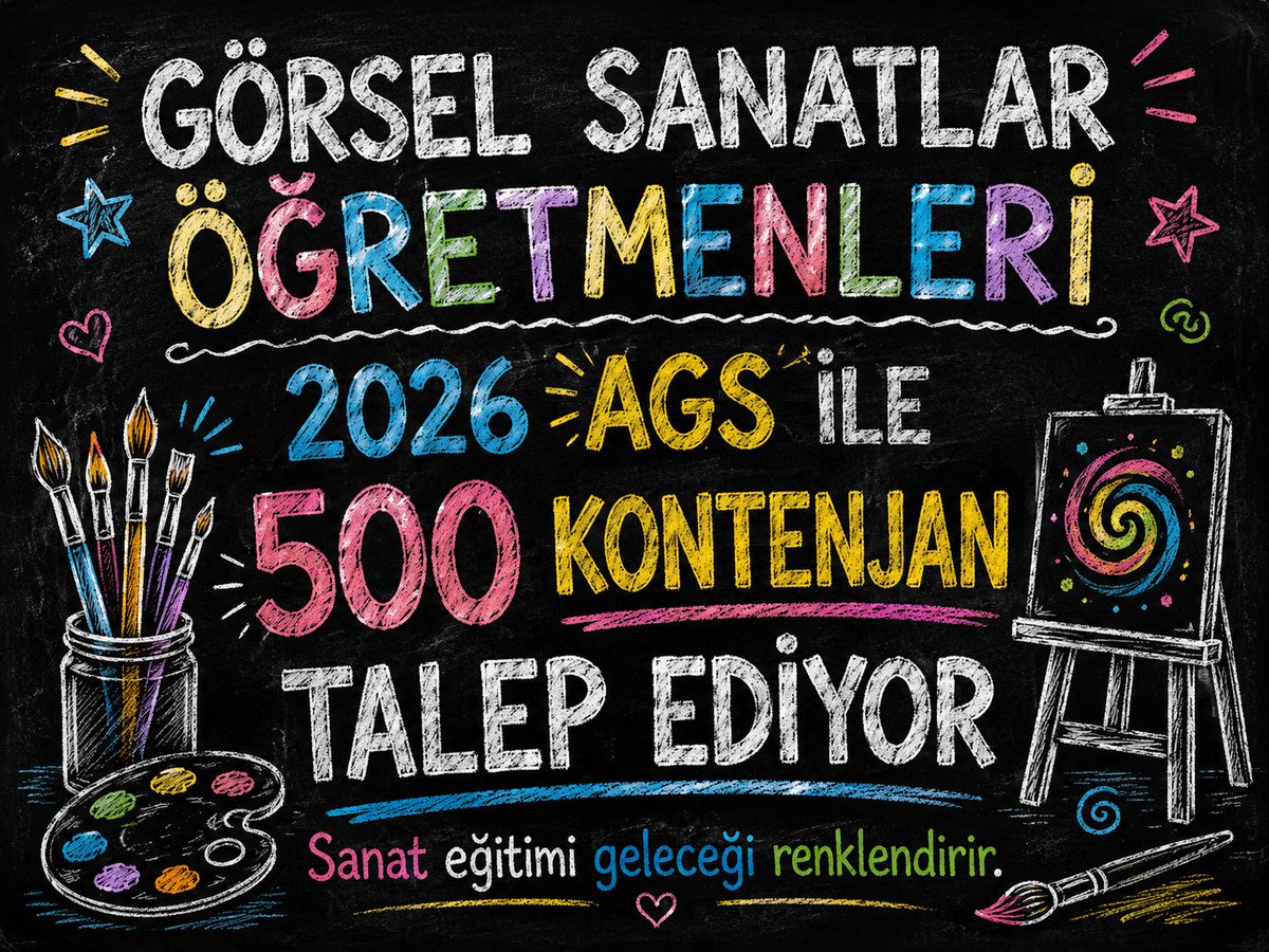 snt228's tweet photo. @Ftmnrklcarslan @RTErdogan @Yusuf__Tekin @oktay_saral @dbdevletbahceli @edipuzen Görsel Sanatlar eğitimi öğrencinin merakını canlı tutar üretme isteğini besler ve özgünlüğünü destekler 2026 AGSde en az 500 kontenjan verilmesini istiyoruz @RTErdogan @Yusuf__Tekin @oktay_saral @dbdevletbahceli #AGSgörselsanatlaradilatama https://t.co/hiov8P6mij