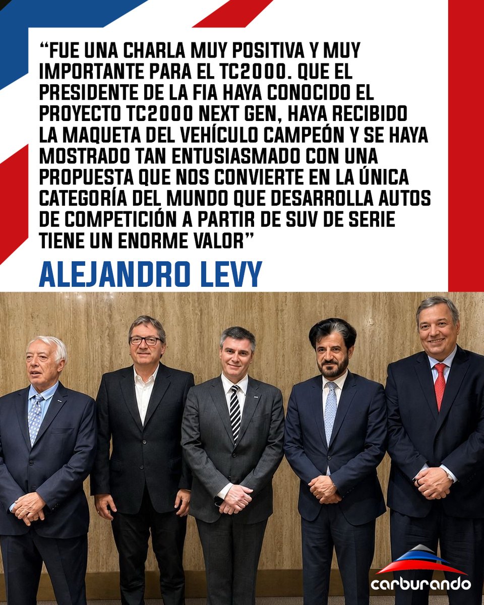CarburandoTV's tweet photo. ALEJANDRO LEVY PRESENTÓ EL TC2000 NEXT GEN ANTE LA FIA 🏁

🎙 El responsable de Tango Motorsports destacó la importancia de presentar el proyecto ante Mohammed Ben Sulayem.

@SuperTC2000 @YPFoficial #InfiniaAndaMejor #YPFInfinia #EnergiaArgentina #TC2000 https://t.co/OoBMgEaEeV