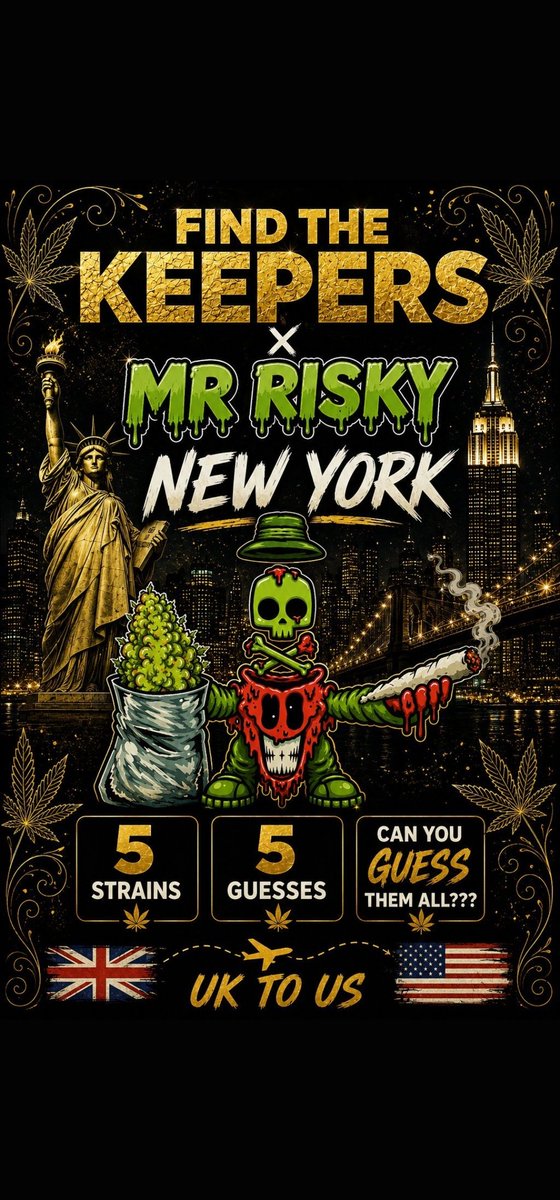 Brumpacks's tweet photo. Give @MrRiskyedibles a little follow.

NEW YORK EDITION

FIND THE KEEPERS

EVERYONES A CONNISEUR IN THE U.S  BUT ARE YOU REALLY???. 
CANT WAIT FOR HIM TO DROP THE STRAINS.. 

THIS CAN BE POSTED ALL OVER THE U.S... 

CAN YOU GUESS THEM ALL???

#BRUMPACKS https://t.co/zuIm0uKtaS