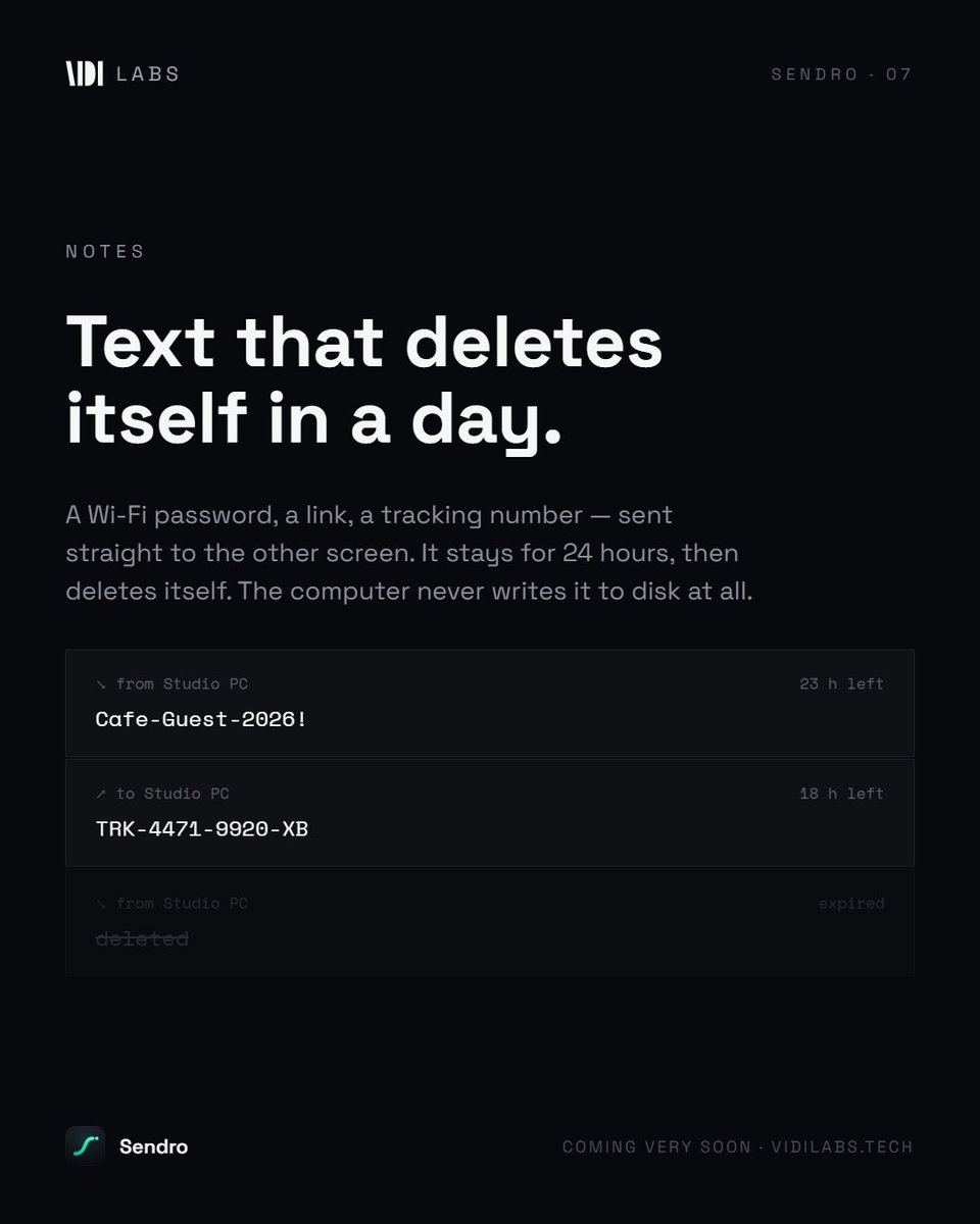 semihbsz's tweet photo. Minimal design. Maximum power. Zero compromises.  Sendro redefines how you move files across your devices. From fully offline transfers and automatic watch folders to SHA-256 verified, lossless delivery, every detail is designed with speed, security, and privacy in mind. https://t.co/n9epaqNBoq