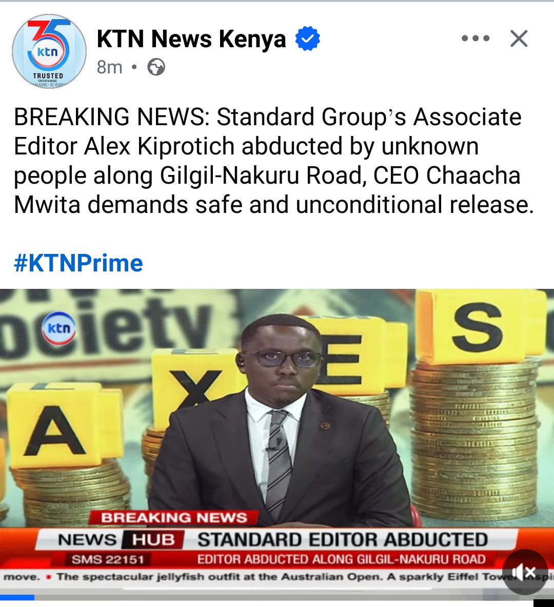 Wambuib4sky's tweet photo. So abductions are still going on in Kenya? Standard Group's Associate Editor Alex Kiprotich has been abducted!!. https://t.co/ORb9leQEdA