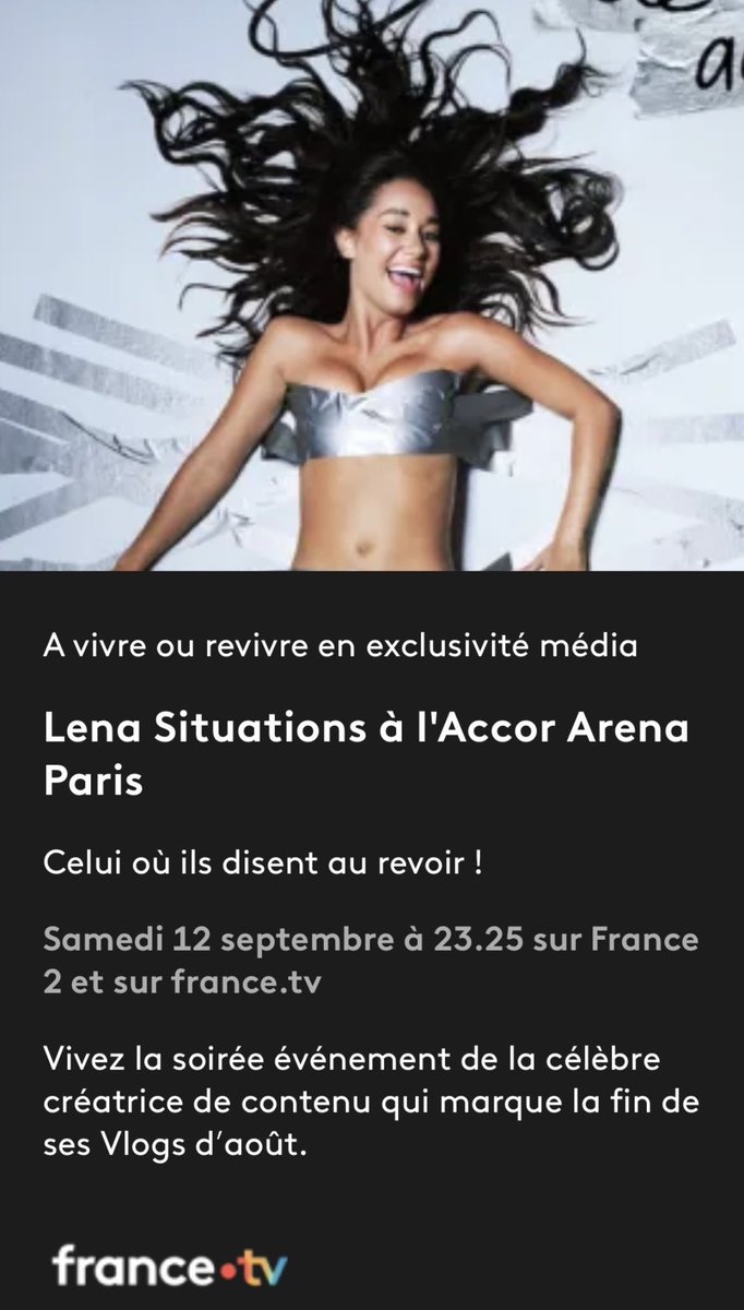 DestinationTele's tweet photo. 💥France TV aurait déboursé… 1,3 million € pour diffuser le show de Léna Situations (source @TBT9_W9)

"Rigolez pas, c’est avec votre pognon !" https://t.co/p3inFsXdtD