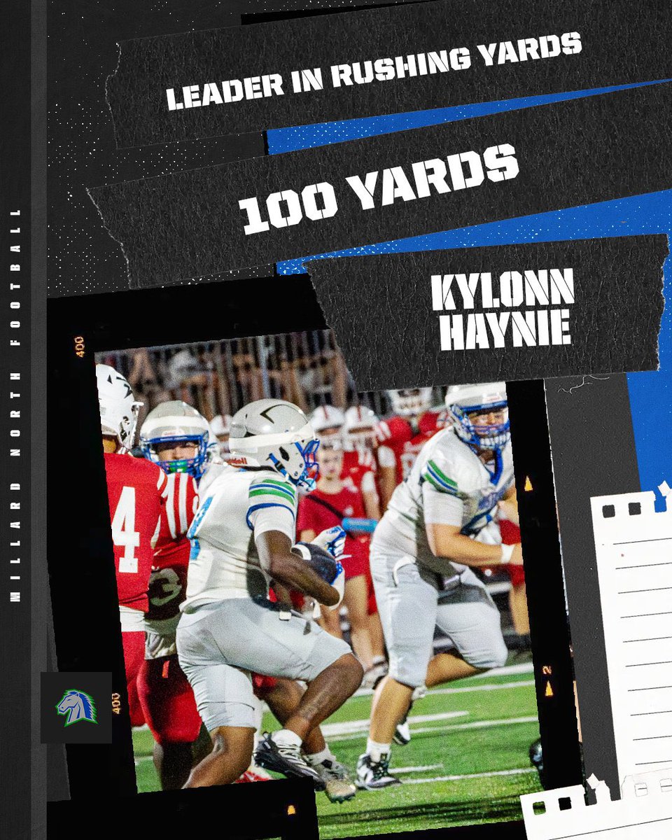 MillardNorthFB's tweet photo. Our team features a LOT of impactful kids who will step up to the occasion every single time they step on the field. 

Here is just a few of the stat leaders heading into week 2.

#CodeBlue https://t.co/uUUPR7Wfhw