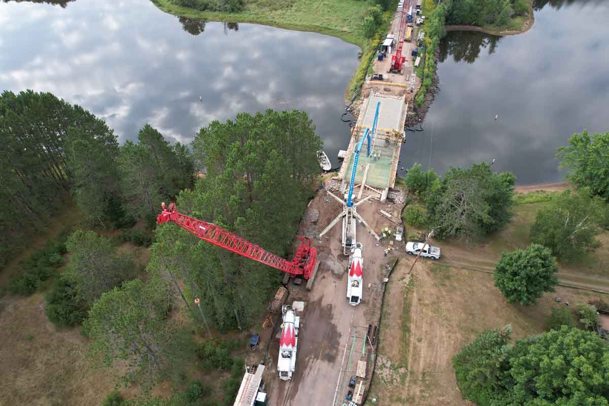 DAAREngineering's tweet photo. Project Update: A 260-cubic-yard bridge deck pour was completed in just over 5 hours! The project remains on schedule, with the road set to reopen by early October.

#BridgeConstruction #TeamDAAR https://t.co/haDIf4F0Di