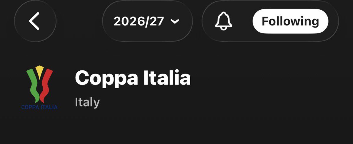 _markivee_'s tweet photo. Coppa Italia logo is still wrong on @FotMob though it changed last year. https://t.co/SdQ027a9FY