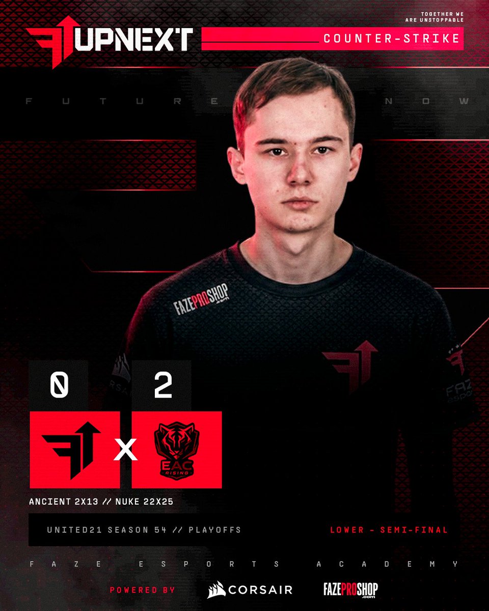 FaZeUpNext's tweet photo. The marathon doesn't go our way.

That's the end of our journey at United21 Season 54. https://t.co/of5fWz5NTZ