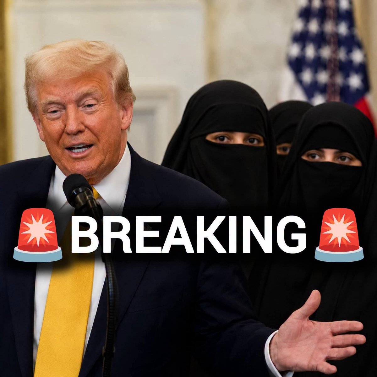 DavidJHarrisJr's tweet photo. 🚨BREAKING: President Trump proposes a complete ban on Muslims from high risk regions entering the US!

Do you support this move? https://t.co/KpSG3R3cFS