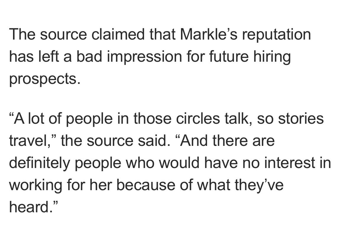 unreMARKLEble's tweet photo. This comes as no shock. #MeghanMarkle can deny it all day, but one thing is a fact and that’s people who work in that industry talk. You know who is a nightmare, who is just fine, and who is great to work for. They’re not going to make up lies about employers especially with name recognition that likely pays well. #HarryandMeghan