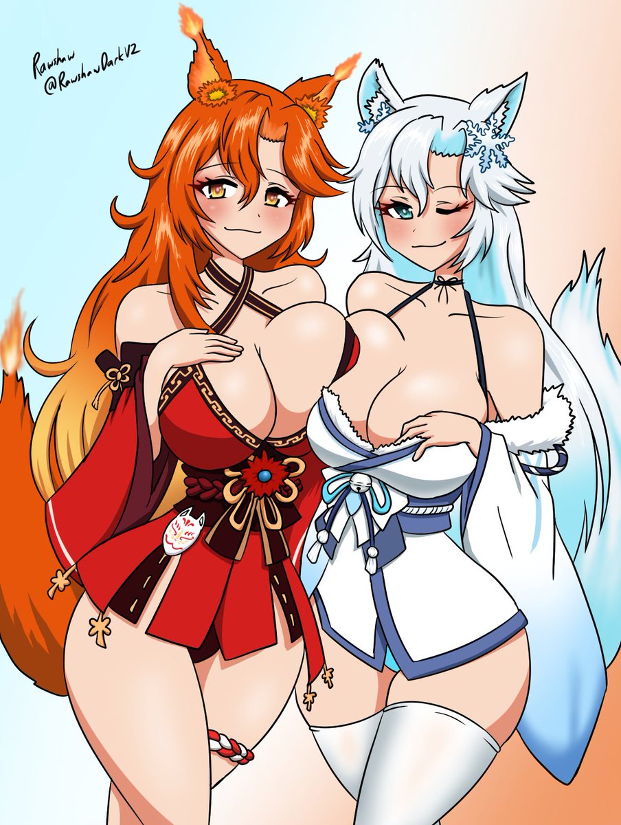 RawshawDarkv2's tweet photo. Hot and cold fox vtuber.
had to draw her at least once maybe a lil more in future hehe

#SmugAlanArt https://t.co/zDEe3757X8