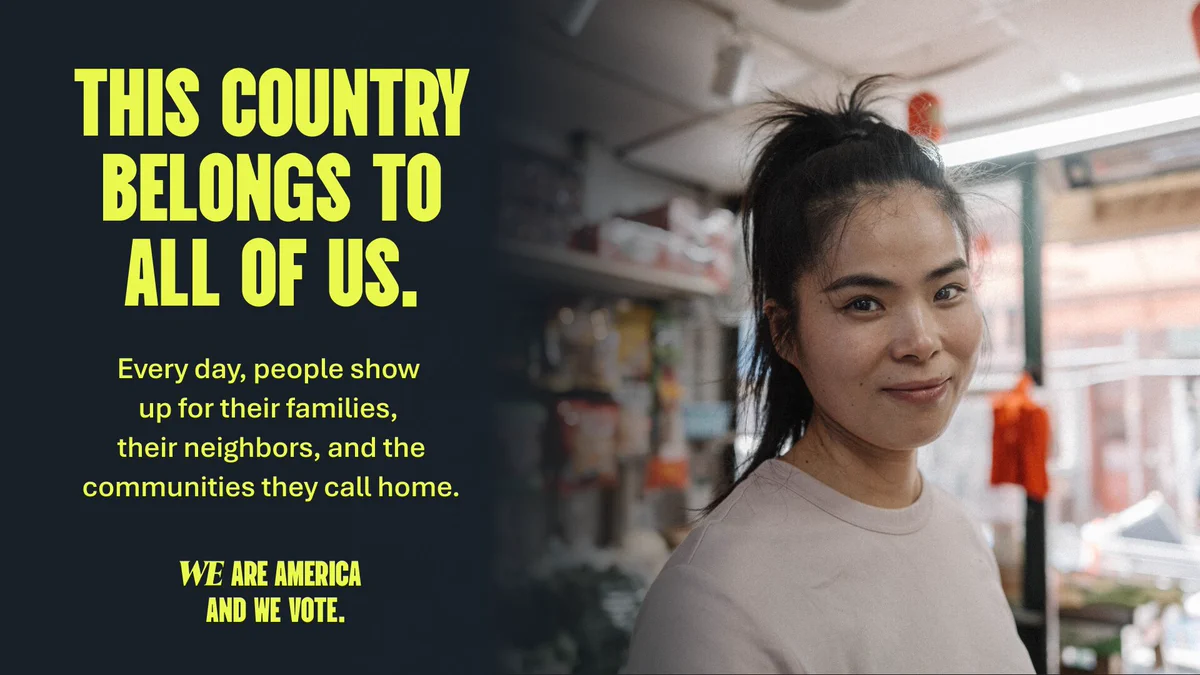 What keeps a community going is rarely one dramatic moment. It is thousands of ordinary choices to participate, help, listen, organize, and return tomorrow.

We are America. And we vote.