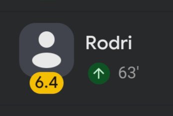 Mclovin2308's tweet photo. @Balatreado Estos son los últimos 3 partidos de rodri y en uno hasta titular fue, el hecho que venga de una lesión de espalda y entrando de cambio tenga un rendimiento algo similar, te dice mucho de la calidad que posee y mira si me comparas a un mediocampista con un extremo ya empezamos mal https://t.co/M1VksoGf7V
