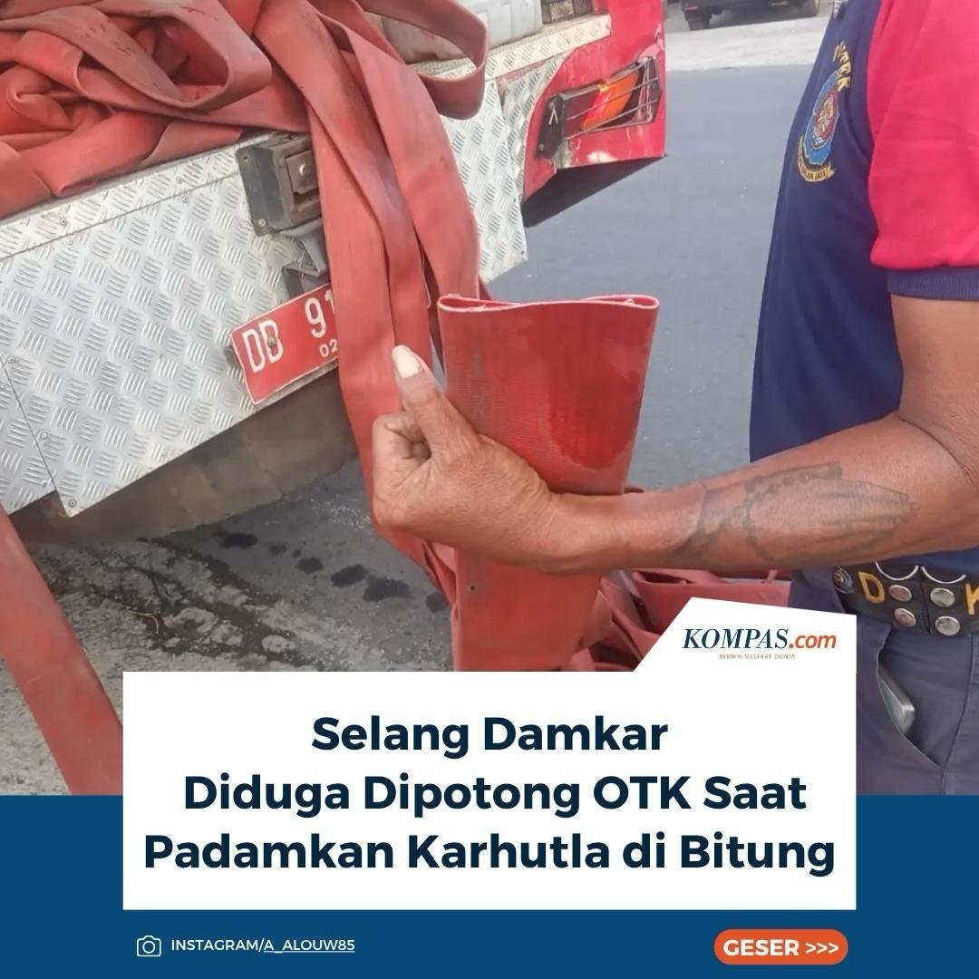 SabilaDecisia's tweet photo. Petugas damkar lagi taruh nyawa padamkan karhutla, selangnya malah dipotong orang.

​Kelihatan kayak kejahatan acak, padahal ini soal perverse incentive. Ada pihak yang dapet untung kalau pemadaman gagal &amp; lahan hangus.
​Masalahnya bukan cuma sabotase, tapi insentifnya https://t.co/UQR1UWJWsc
