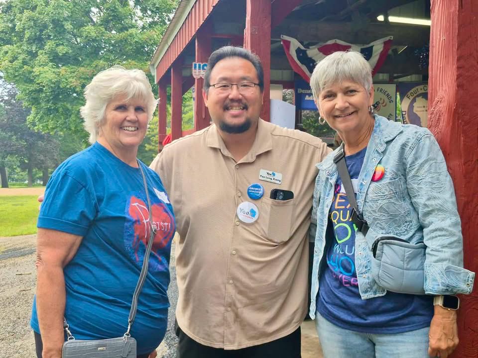 yeeforwi's tweet photo. Had an amazing time speaking at the Four County Coalition picnic in Montello, WI! Thank you for allowing me to share about my campaign for State Treasurer. We see fired up to vote David Crowley for Governor. Great people and meaningful conversations! #YeeForWI https://t.co/aQVpfsyxa4