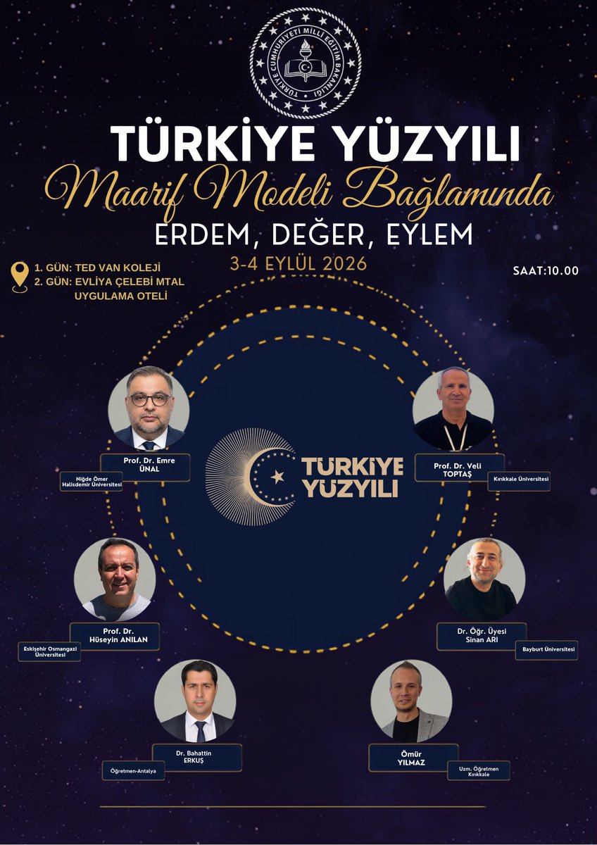 VeliProf's tweet photo. Van ilinde ve Tuşba ilçesinde görev yapan idareci ve sınıf öğretmenleri ile 3-4 Eylül 2026 tarihlerinde Maarif Modeli Bağlamında İlkokul Matematik Dersi Öğretim Programı ve Matematik Atölye uygulamaları semineri için buluşacağız. @tcmeb @tusbailcemem https://t.co/WIneNTxNI2