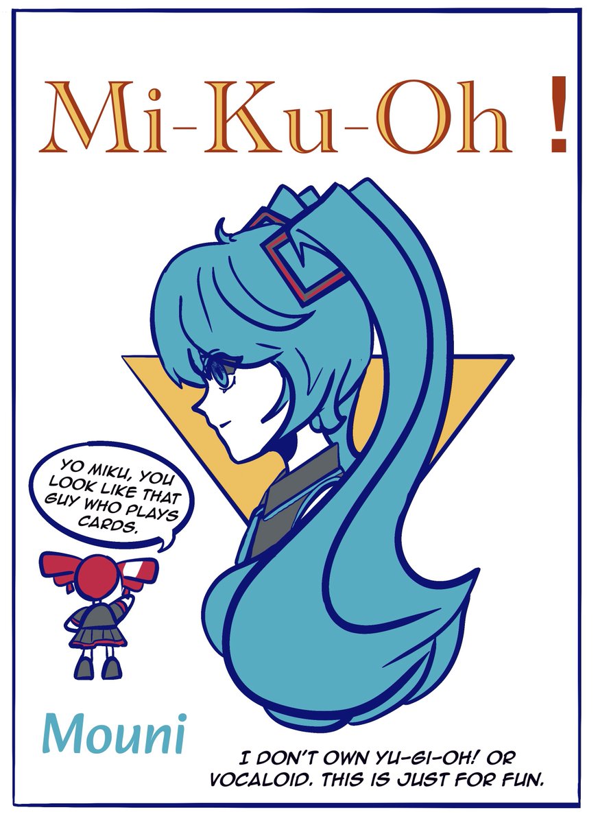 loliyugi's tweet photo. I'm working on a fanzine that mixes Hatsune Miku and Yu-Gi-Oh. https://t.co/3OR2b6xzCH