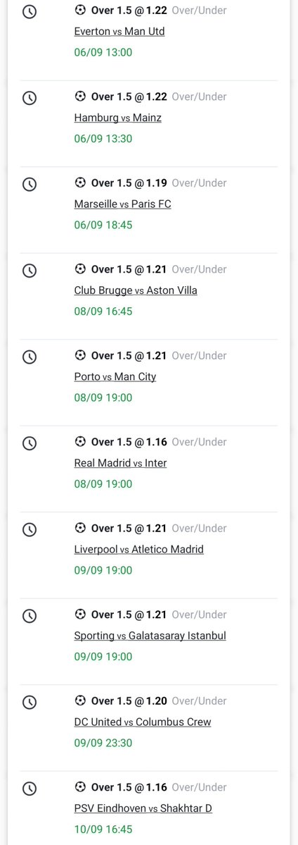 Enocksmith85's tweet photo. Over 1.5 Goals Full-time 💥 

✅️ 9400+ Odds 

Best of ---Premier league ,Bundesliga ,Champions league ,Europa League ,Conference League ,Laliga https://t.co/k8Q5bDMigc