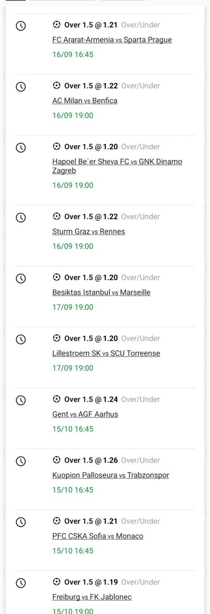 Enocksmith85's tweet photo. Over 1.5 Goals Full-time 💥 

✅️ 9400+ Odds 

Best of ---Premier league ,Bundesliga ,Champions league ,Europa League ,Conference League ,Laliga https://t.co/k8Q5bDMigc
