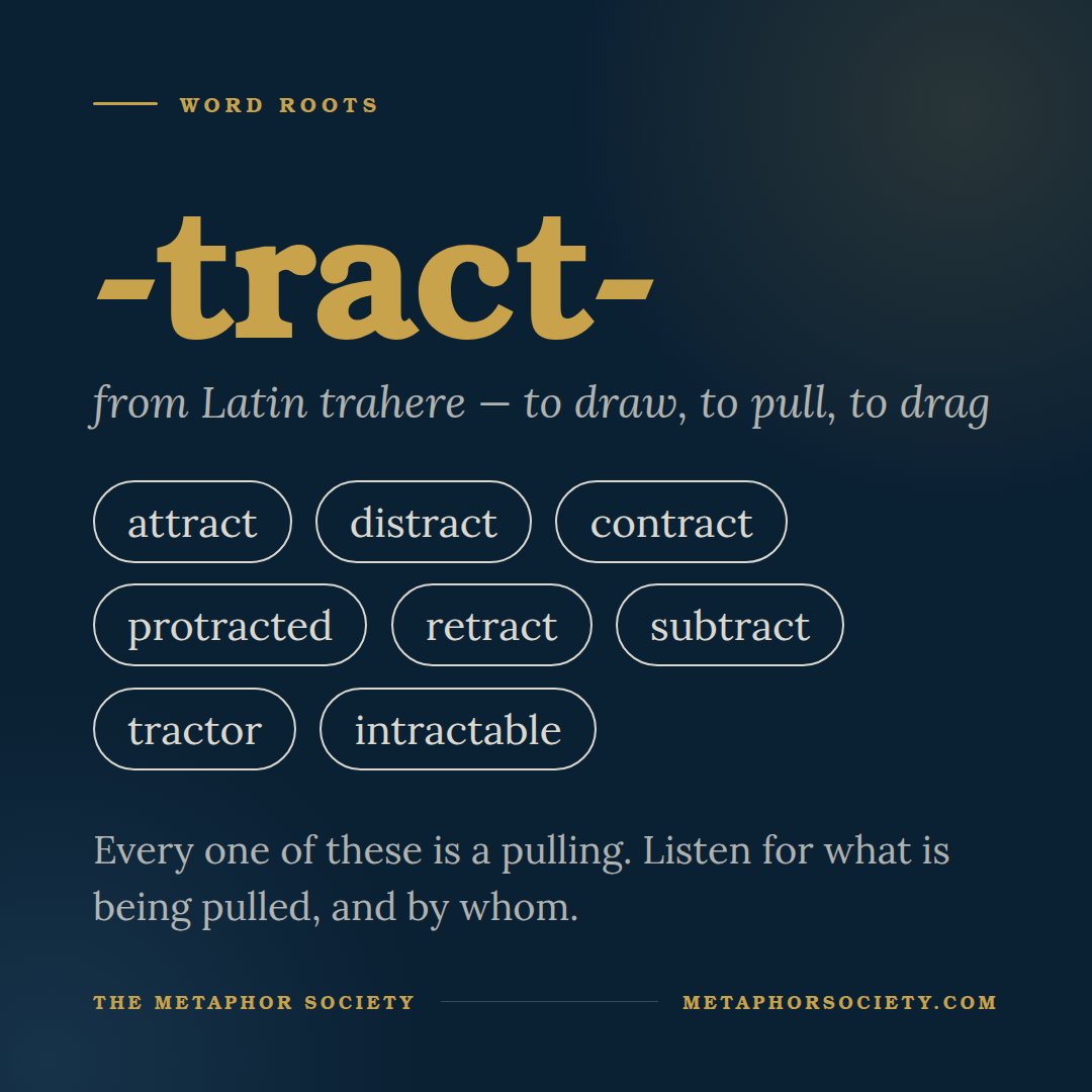 metaphoricals's tweet photo. One Latin root, eight English words, and the same pulling underneath all of them.

More: https://t.co/Q1HDtSGNcn https://t.co/aZjU8fr8Vz