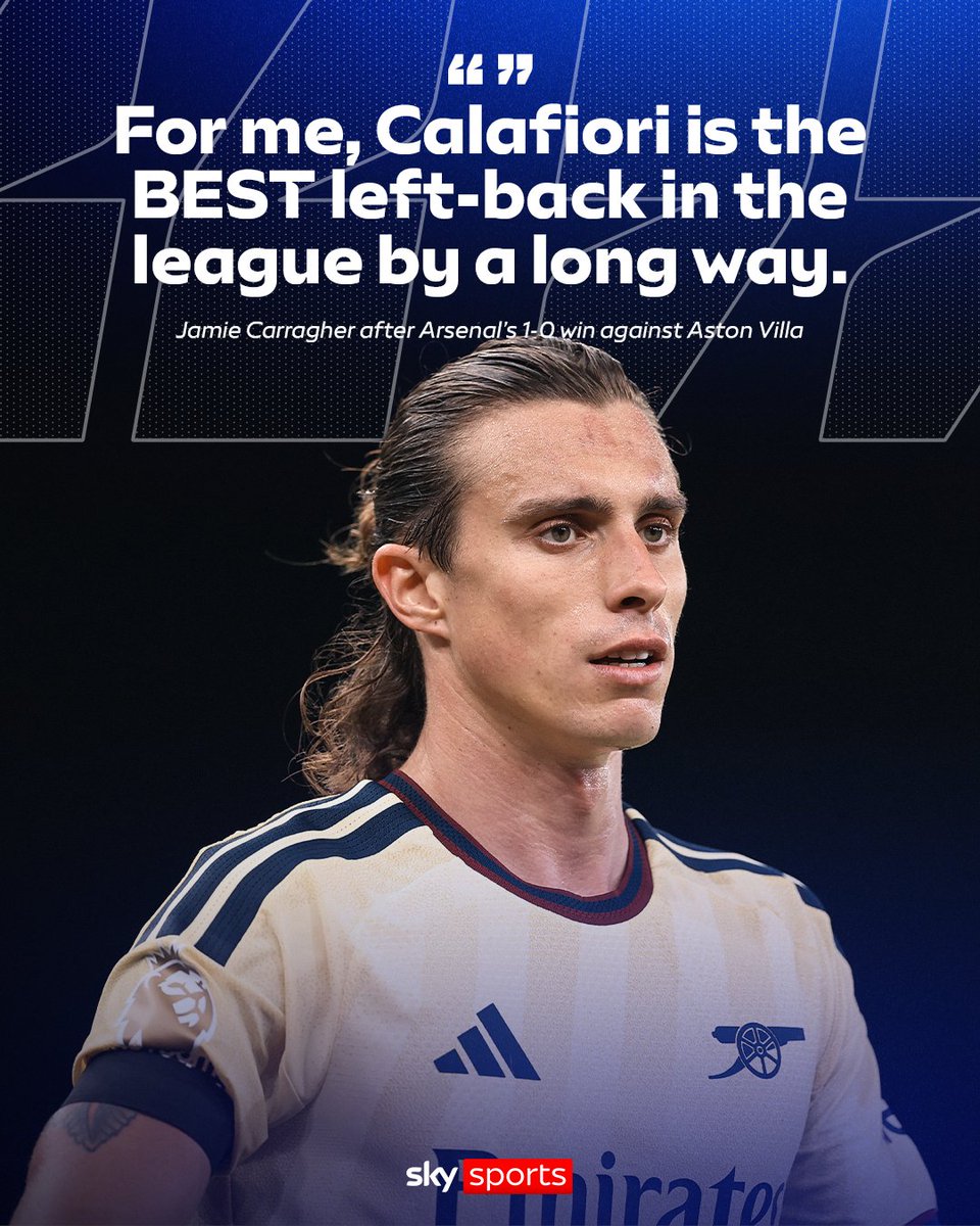 SkySportsPL's tweet photo. Jamie Carragher had high praise for Arsenal's swashbuckling full-back 🇮🇹⭐️ https://t.co/wOTqvVMsIZ