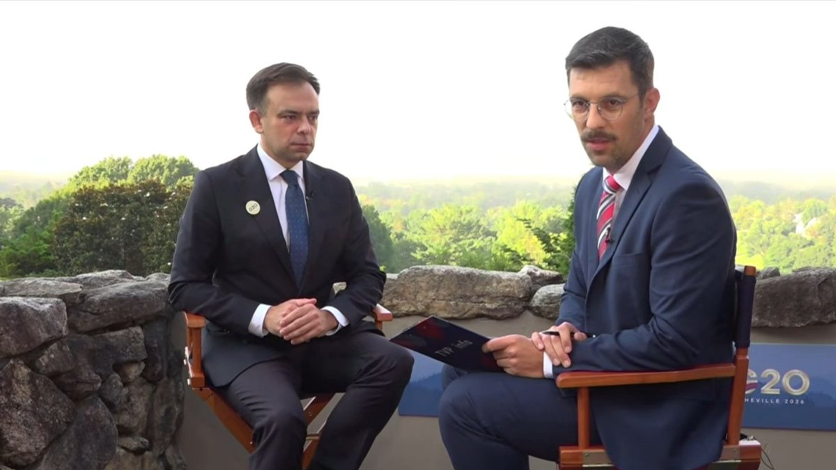 MF_GOV_PL's tweet photo. Minister @Domanski_Andrz ze szczytu G20 dla @tvp_info: Wzrost gospodarczy nie jest produktem ubocznym polityk, tylko naszym priorytetem. Polska stawia na wzrost gospodarczy i tu w Asheville prezentujemy stanowisko, że wzrost gospodarczy powinien być centralnym punktem prac G20. https://t.co/bPsoasGCBQ