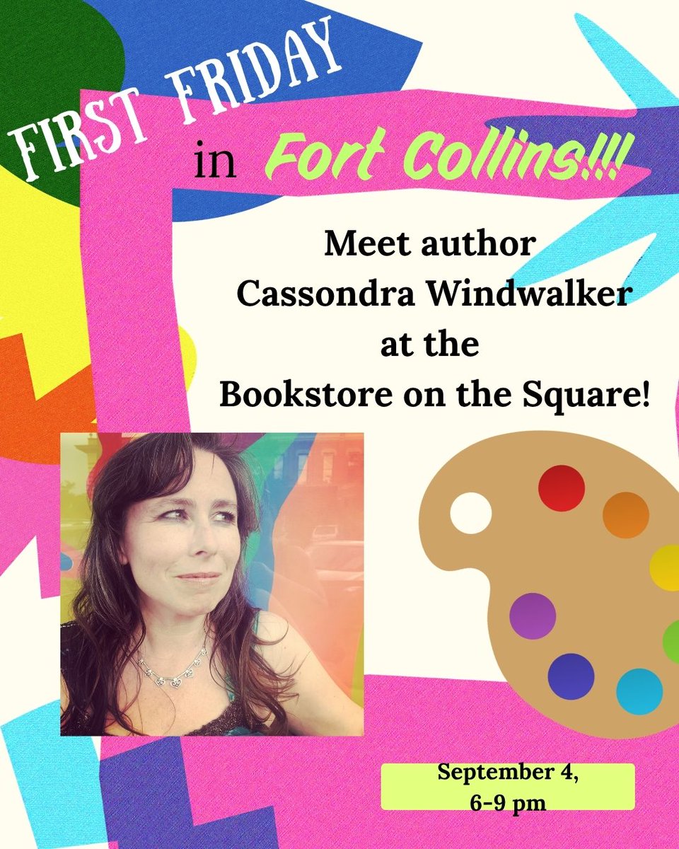 WindwalkerWrite's tweet photo. Mark your calendars! Old Town Fort Collins, Colorado will be hopping for First Friday this weekend, and it'd make my whole month to see you there.

#firstfriday #colorado #fortcollins
@PolymathPress1 @TypeEighteenBks https://t.co/H6ipxbKhpr